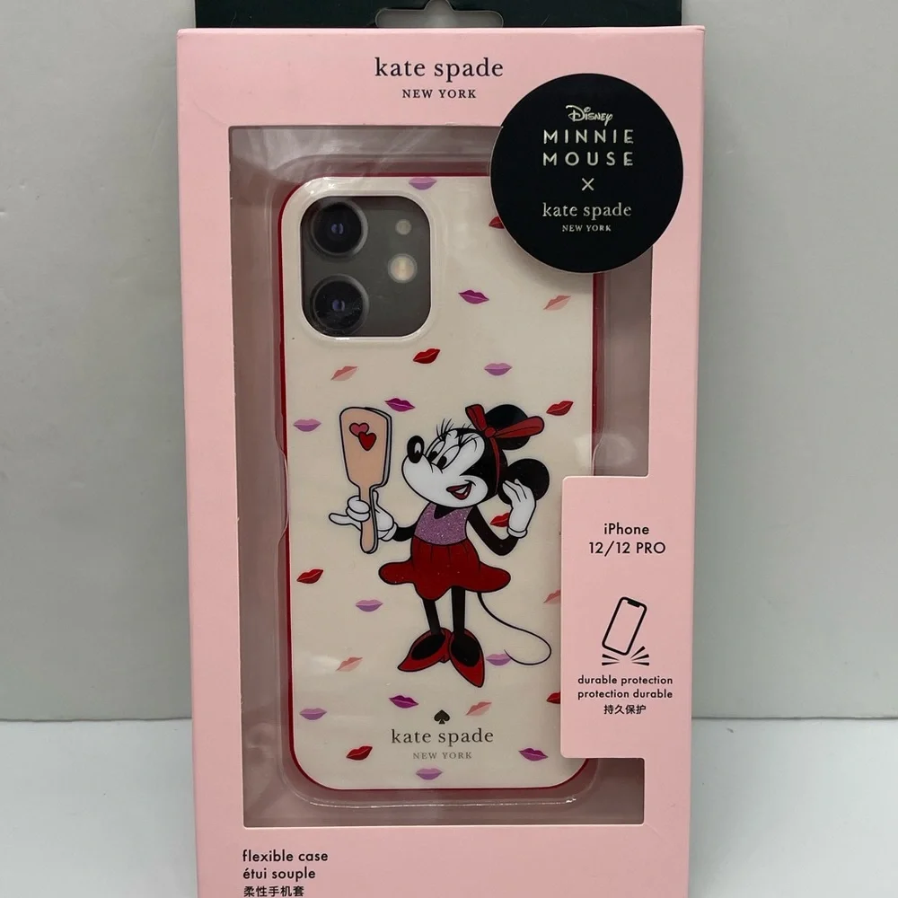 Kate Spade NY x Disney Minnie Mouse IPhone 12/12 Pro Mini Flexible Phone Case - Picture 2 of 16